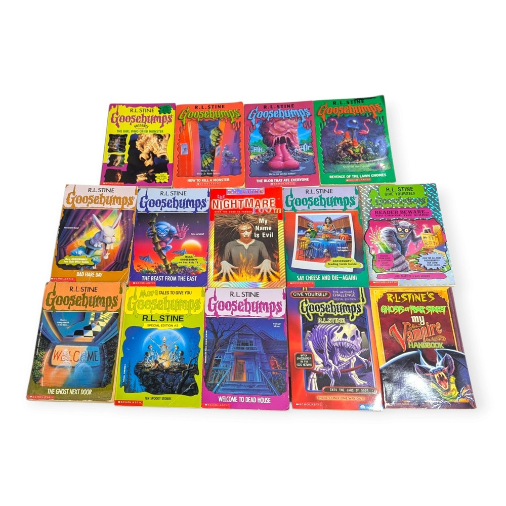RL Stine Goosebumps Book Lot 14pc The Nightmare Room Ghosts of Fear Street Book